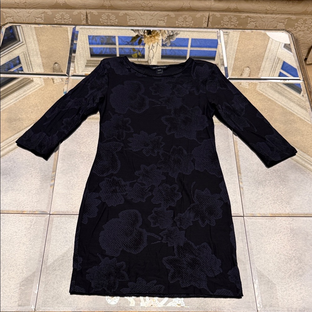 French Connection Navy Floral Long Sleeve Dress